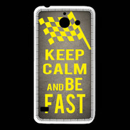 Coque Huawei Y550 Keep Calm and Be Fast Gris
