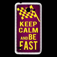 Coque Huawei Y550 Keep Calm and Be Fast Rose