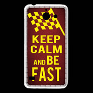 Coque Huawei Y550 Keep Calm and Be Fast Rouge