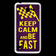 Coque Huawei Y550 Keep Calm and Be Fast Violet
