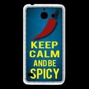 Coque Huawei Y550 Keep Calm and Be Spicy Bleu