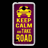 Coque Huawei Y550 Keep Calm and Take o road 2 Rose