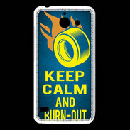 Coque Huawei Y550 Keep Calm and Burn Out Bleu