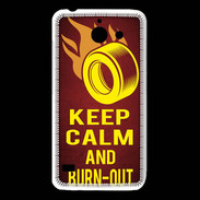 Coque Huawei Y550 Keep Calm and Burn Out Rouge