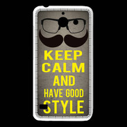 Coque Huawei Y550 Keep Calm and Have a good Style Gris