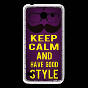 Coque Huawei Y550 Keep Calm and Have a good Style Violet