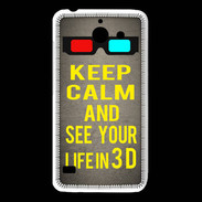 Coque Huawei Y550 Keep Calm and See your life 3D Gris