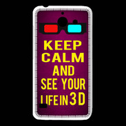 Coque Huawei Y550 Keep Calm and See your life 3D Rose