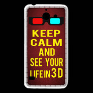 Coque Huawei Y550 Keep Calm and See your life 3D Rouge