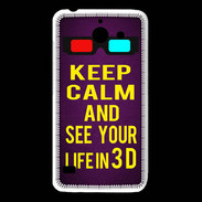 Coque Huawei Y550 Keep Calm and See your life 3D Violet