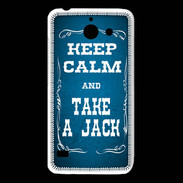 Coque Huawei Y550 Keep Calm and Take Jack Bleu