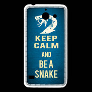 Coque Huawei Y550 Keep Calm and Be a Snake bleu