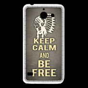 Coque Huawei Y550 Keep Calm and Be Free Gris