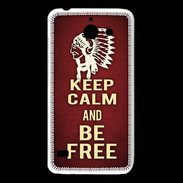 Coque Huawei Y550 Keep Calm and Be Free Rouge