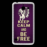 Coque Huawei Y550 Keep Calm and Be Free Violet
