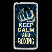 Coque Huawei Y550 Keep Calm and Boxing Bleu