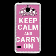 Coque Huawei Y550 Keep Calm and Carry on Rose