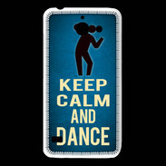 Coque Huawei Y550 Keep Calm and Dance Bleu