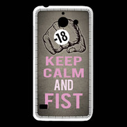 Coque Huawei Y550 Keep Calm and Fist Gris