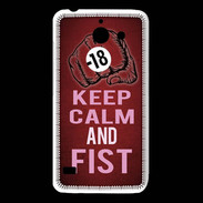Coque Huawei Y550 Keep Calm and Fist Rouge