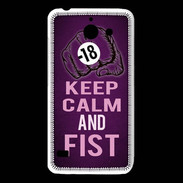 Coque Huawei Y550 Keep Calm and Fist Violet
