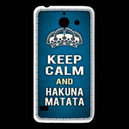 Coque Huawei Y550 Keep Calm and Hakuna Matata Bleu