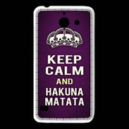 Coque Huawei Y550 Keep Calm and Hakuna Matata Violet