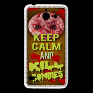 Coque Huawei Y550 Keep Calm and Kill Zombies Orange