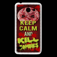Coque Huawei Y550 Keep Calm and Kill Zombies Rouge