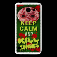 Coque Huawei Y550 Keep Calm and Kill Zombies Vert