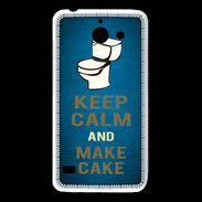 Coque Huawei Y550 Keep Calm and Make cake Bleu