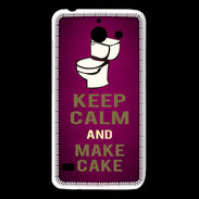Coque Huawei Y550 Keep Calm and Make cake Rose