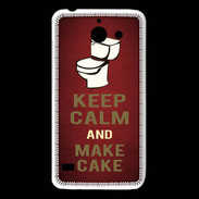 Coque Huawei Y550 Keep Calm and Make cake Rouge