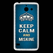 Coque Huawei Y550 Keep Calm and Miskine Bleu