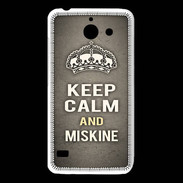 Coque Huawei Y550 Keep Calm and Miskine Gris
