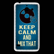 Coque Huawei Y550 Keep Calm and Mix that Bleu