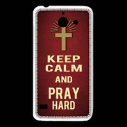 Coque Huawei Y550 Keep Calm and Pray Christian Rouge