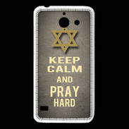 Coque Huawei Y550 Keep Calm and Pray jewish Gris