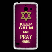 Coque Huawei Y550 Keep Calm and Pray jewish Rose