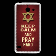 Coque Huawei Y550 Keep Calm and Pray jewish Rouge