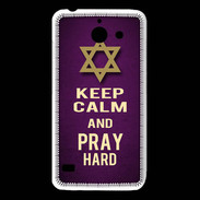 Coque Huawei Y550 Keep Calm and Pray jewish Violet