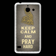 Coque Huawei Y550 Keep Calm and Pray Muslim Gris