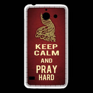 Coque Huawei Y550 Keep Calm and Pray Muslim Rouge