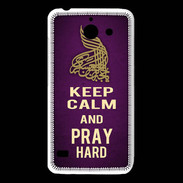 Coque Huawei Y550 Keep Calm and Pray Muslim Violet
