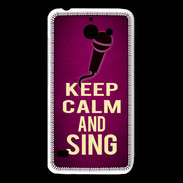 Coque Huawei Y550 Keep Calm and Sing Rose