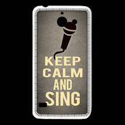 Coque Huawei Y550 Keep Calm and Sing Gris