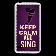 Coque Huawei Y550 Keep Calm and Sing Violet