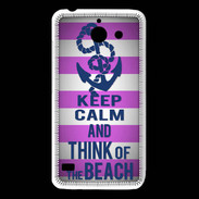 Coque Huawei Y550 Keep Calm and Think Beach Rose