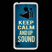 Coque Huawei Y550 Keep Calm and Up Sound Bleu