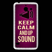Coque Huawei Y550 Keep Calm and Up Sound Rose